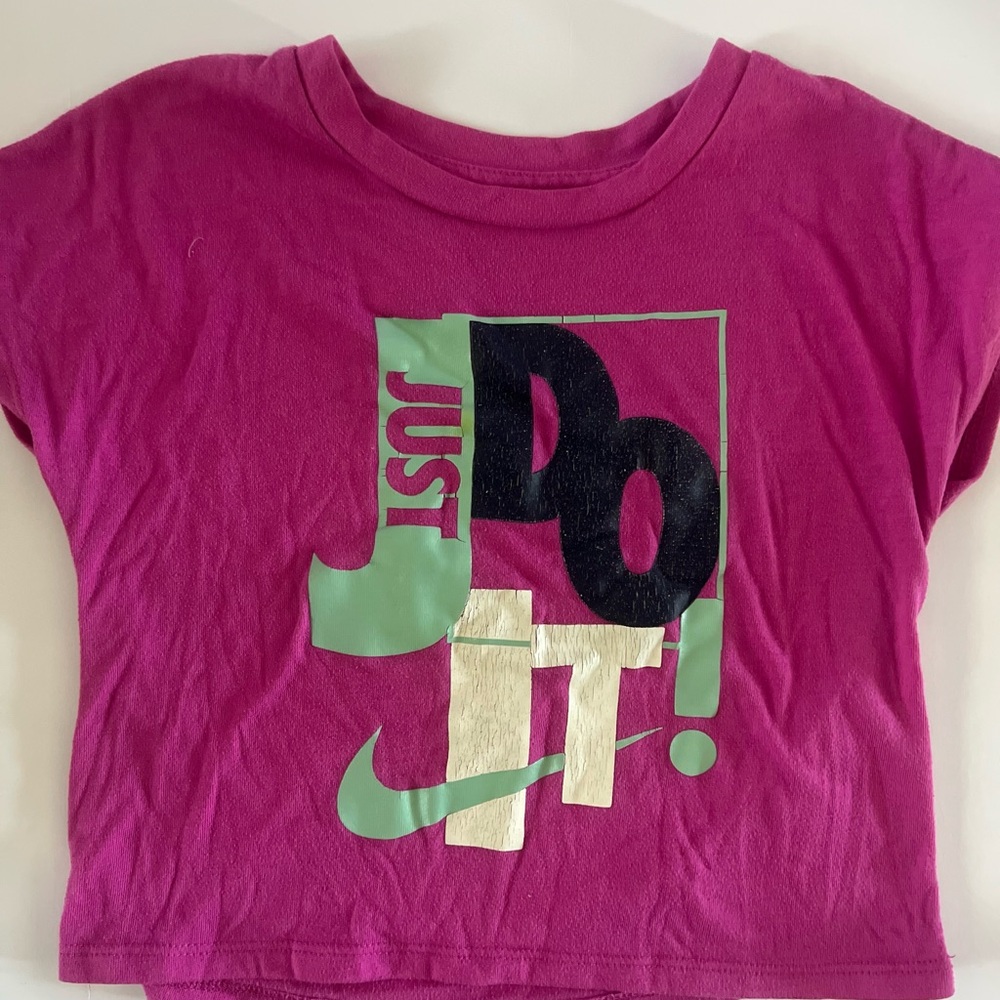 Nike Kids Magenta 'Just Do It' Tee